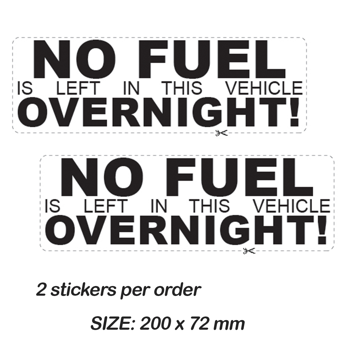 No Fuel DECAL STICKER STANDARDS or (LAMINATED) 2 Stickers per order | No_Fuel_listing.jpg