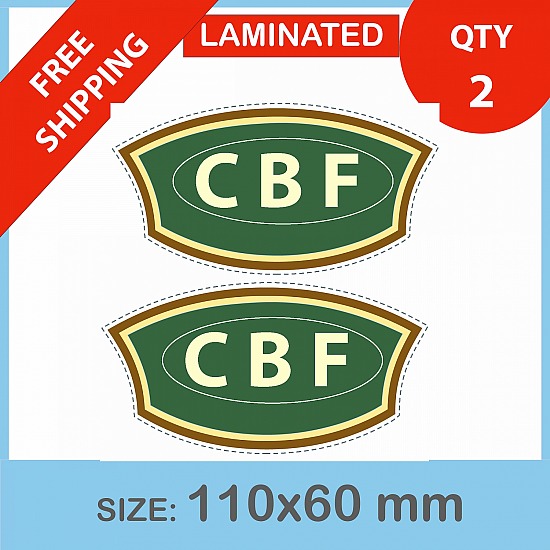 CBF - Cant Be F*cked QTY 2, DECAL STICKER (LAMINATED) DieCut for Car,Ute,Caravan