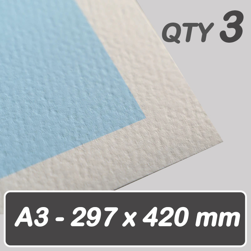 A3 - 297 x 420 mm Creative Textured Cotton Paper 320gsm (QTY 3) | a3ctexposter.jpg